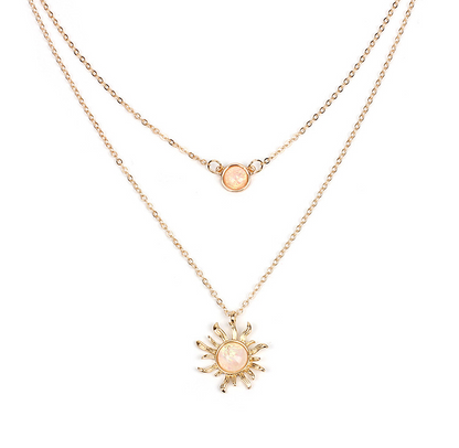 Collana girocollo fiore opale