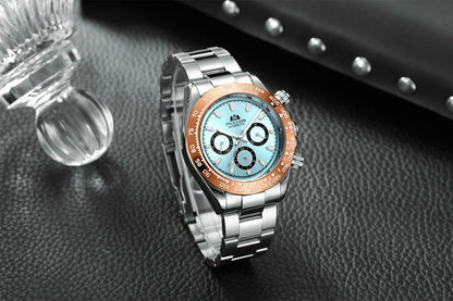 Orologio uomo meccanico acciaio blu