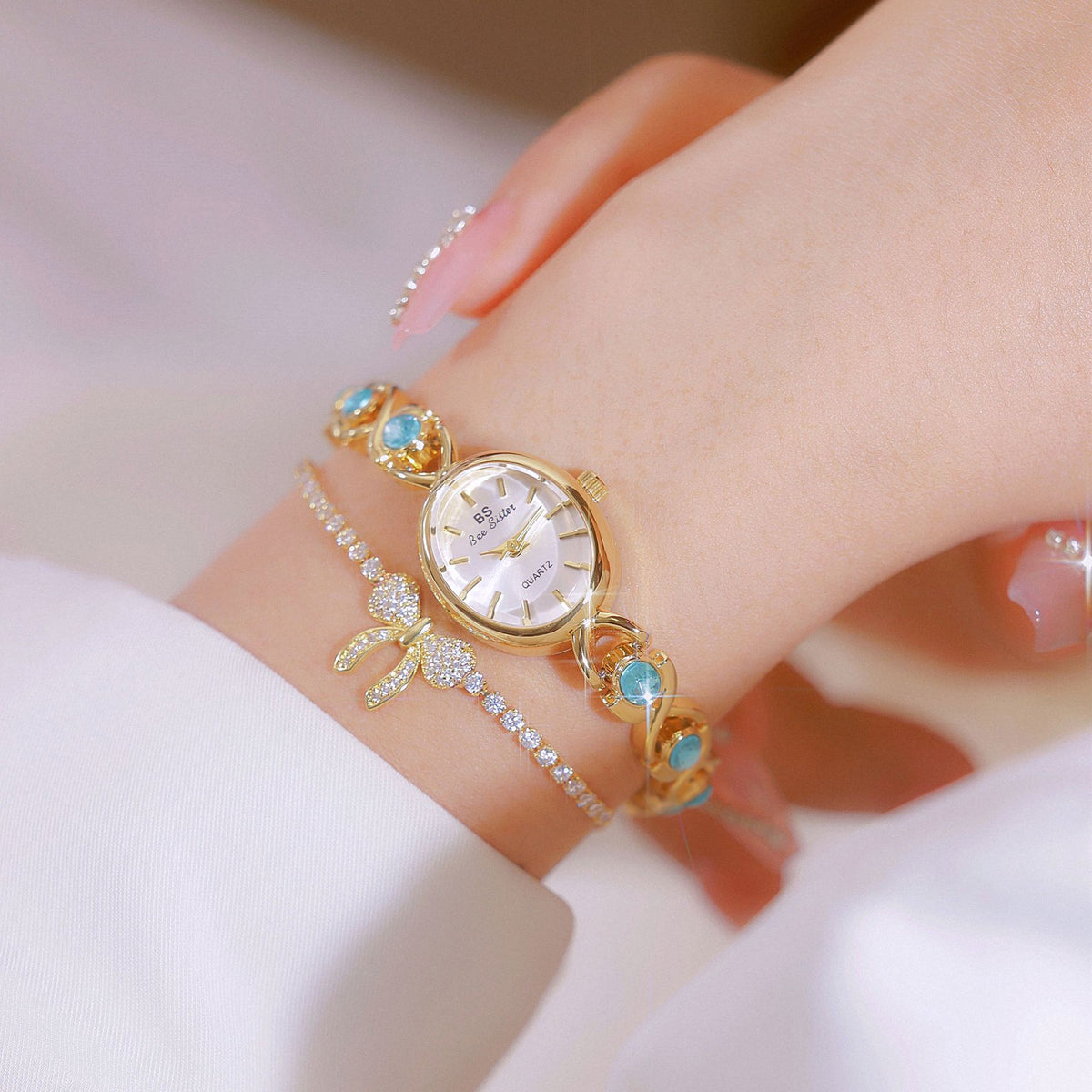 Orologio donna ovale zaffiro