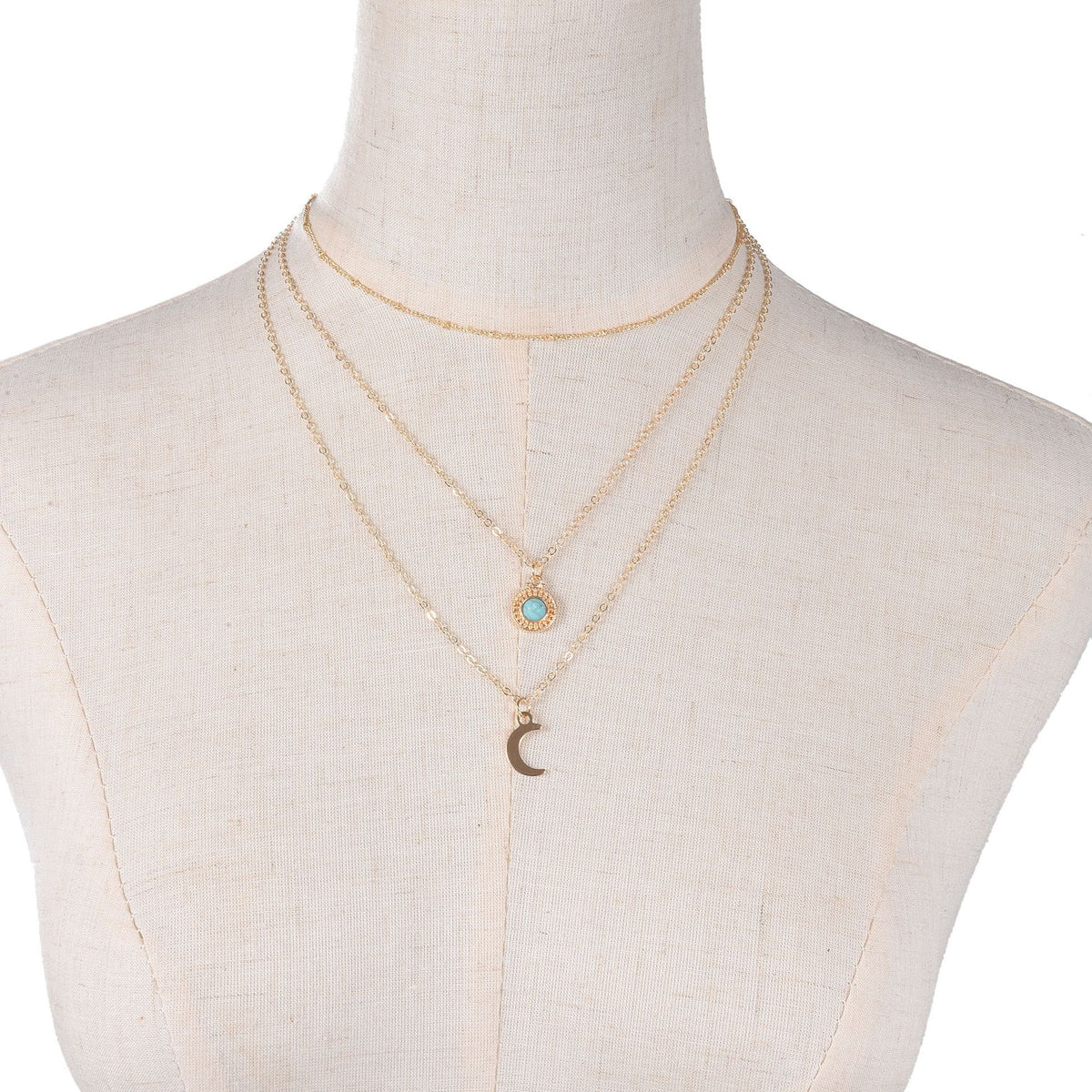 Collana luna turchese