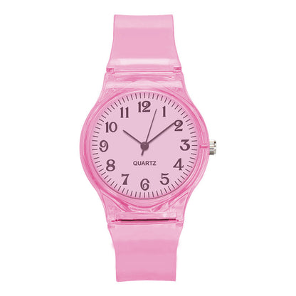 Orologio cinturino trasparente