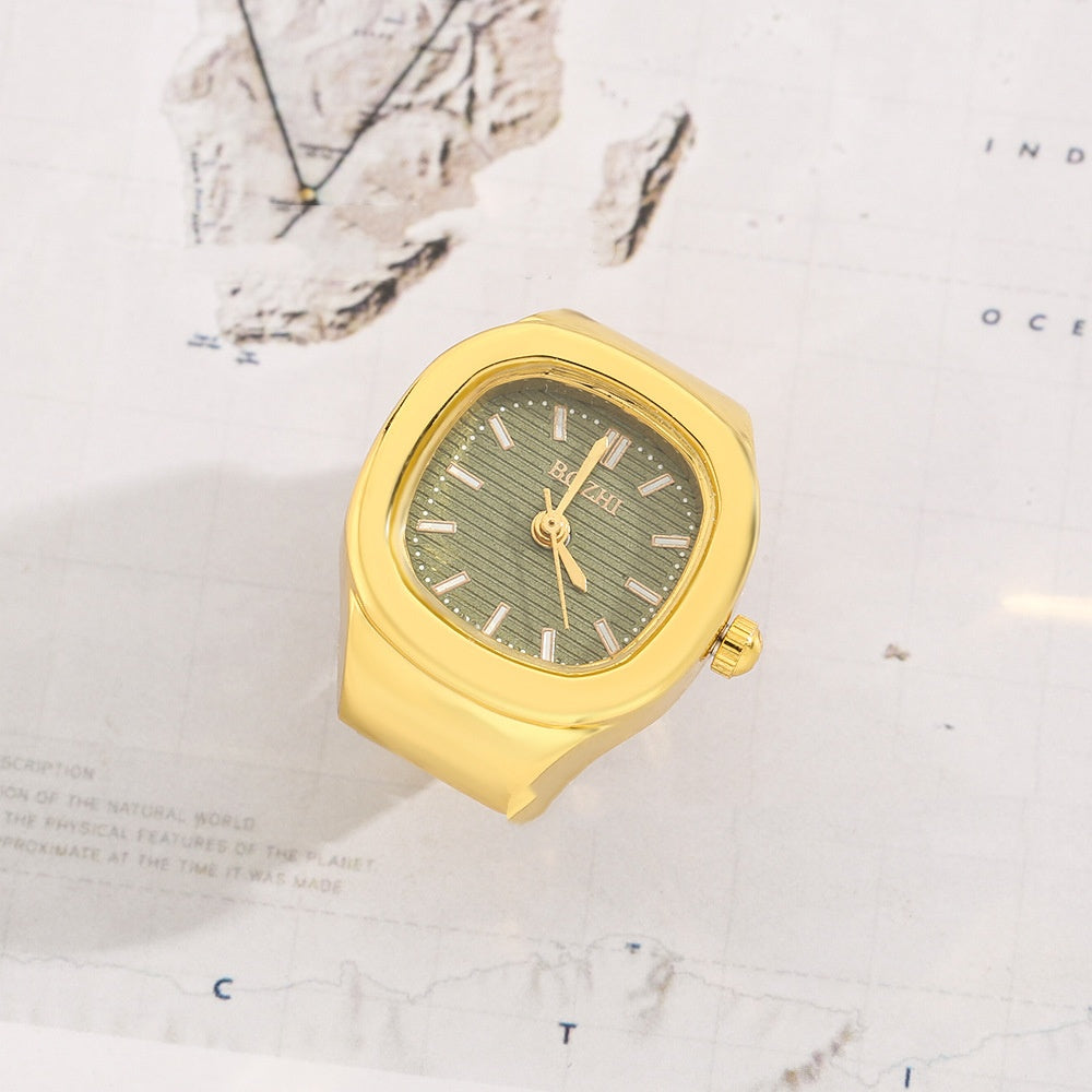 Anello orologio quadrato