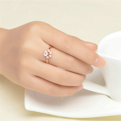 Anello impronte oro rosa