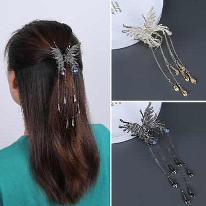Molletta farfalla strass nappa