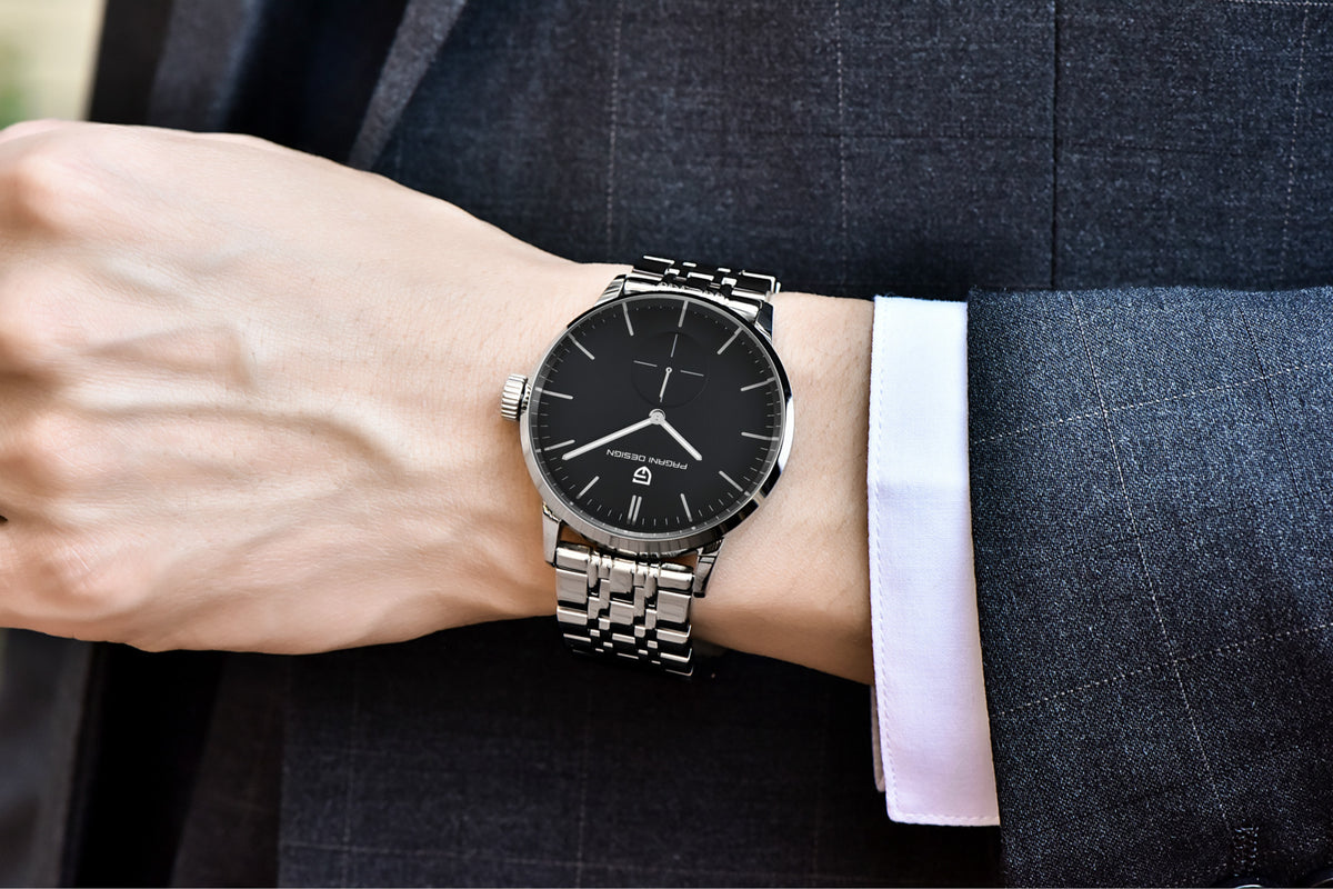 Orologio al quarzo in acciaio