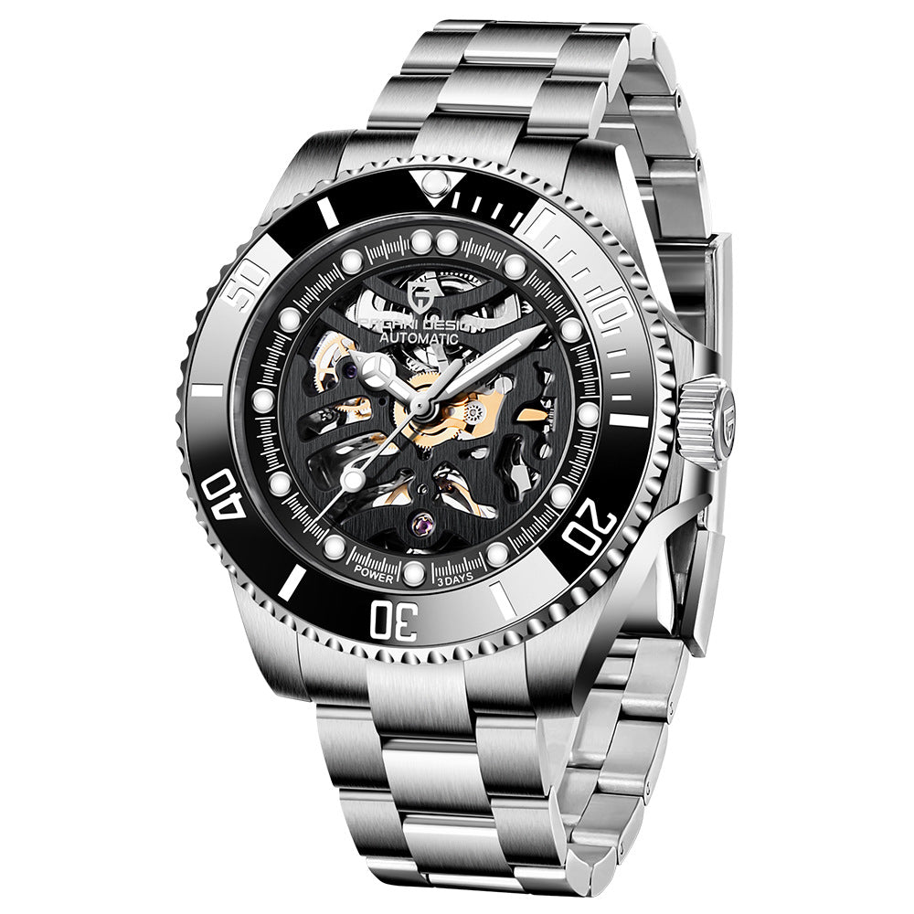 Orologio meccanico cinturino acciaio