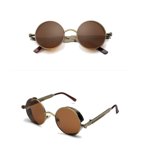 Occhiali steampunk lenti rotonde