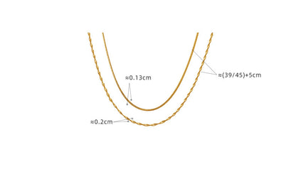 Collana doppio strato titanio a serpente