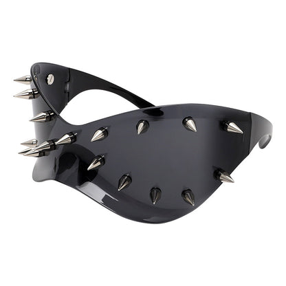 Occhiali oversize rivetti