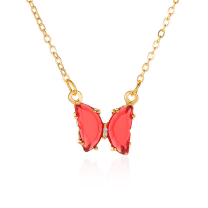 Collana farfalla cristallo da star