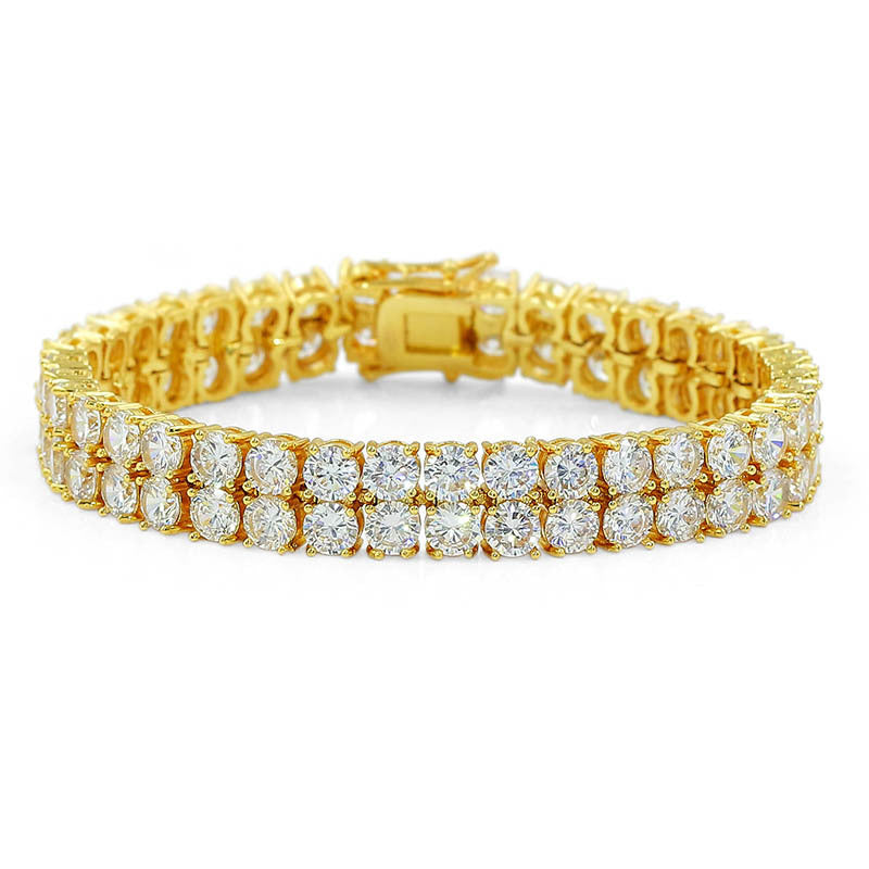Bracciale doppia fila zirconi