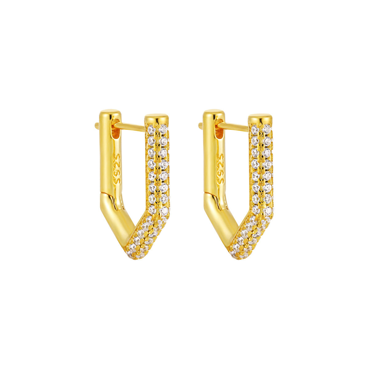 Orecchini geometrici strass micro