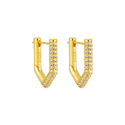 Orecchini geometrici strass micro