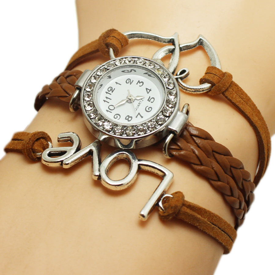 Bracciale cuore doppio intrecciato