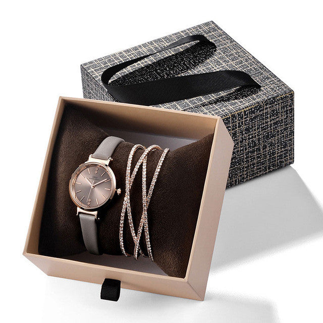 Orologio e bracciale di cristallo