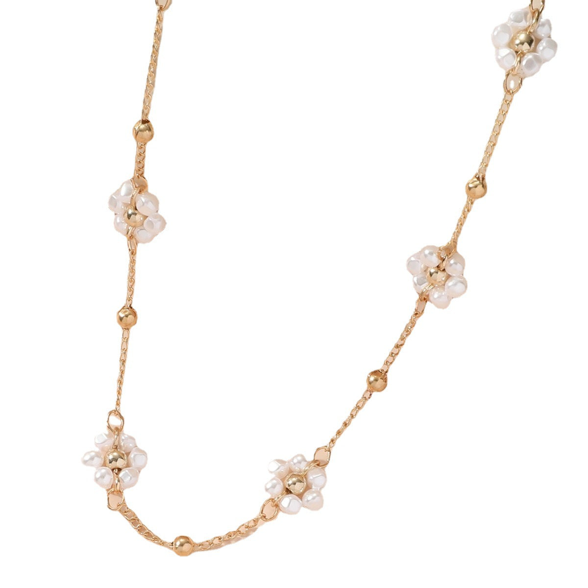 Collana perline fiori