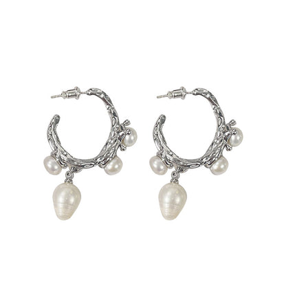 Orecchini perle barocche retro elegante