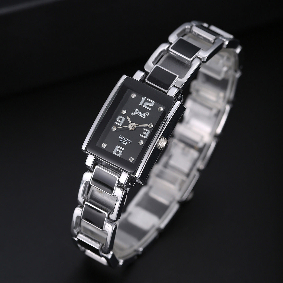 Orologio braccialetto quadrato diamantato