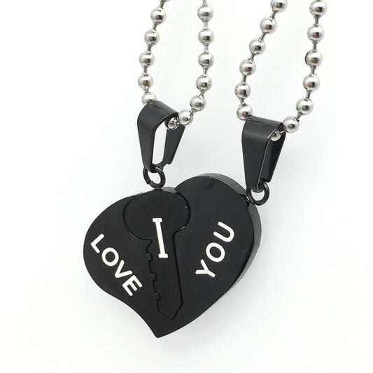 Collana coppia con lucchetto cuore