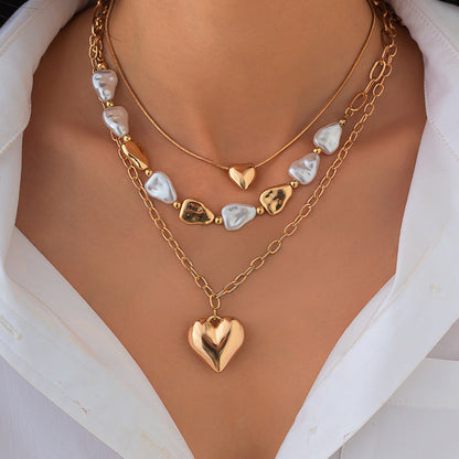 Collana pendente cuore irregolare