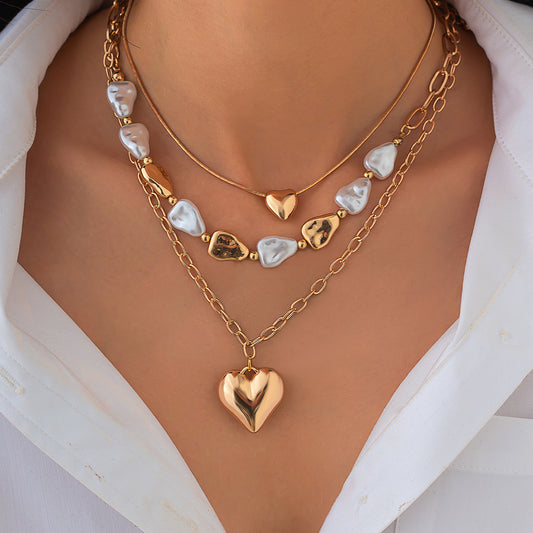 Collana pendente cuore irregolare