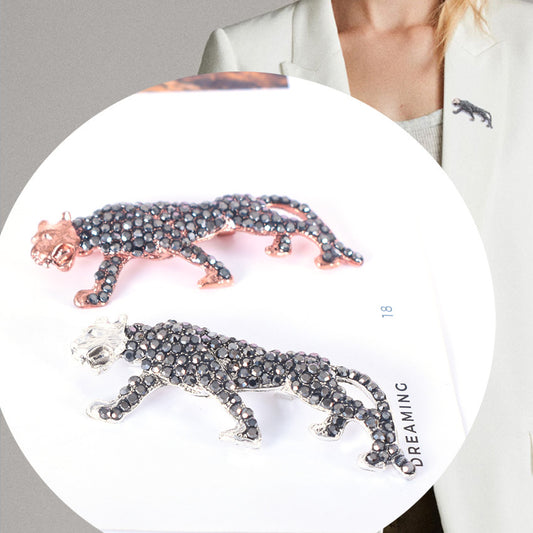 Spilla animale strass per sciarpa