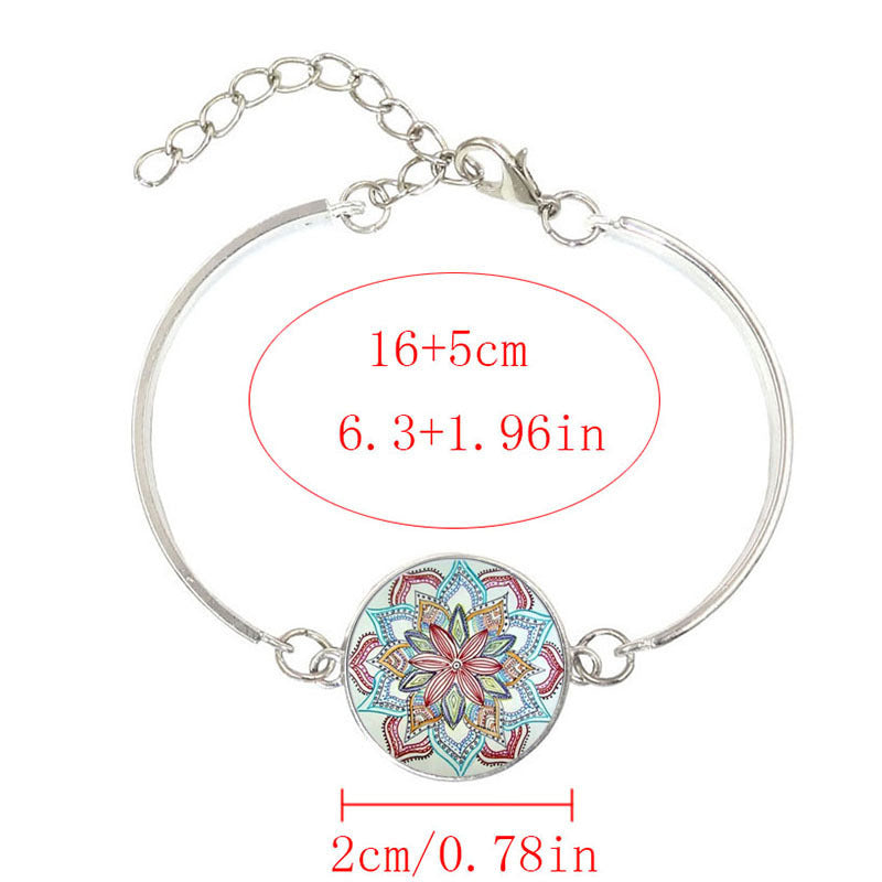 Collana mandala floreale pietre preziose