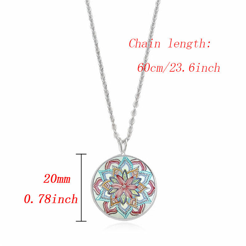 Collana mandala floreale pietre preziose
