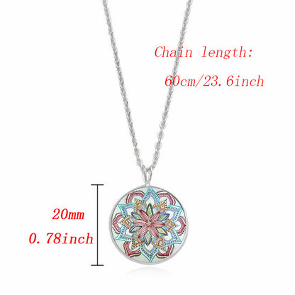 Collana mandala floreale pietre preziose
