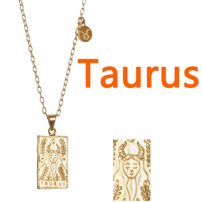 Collana zodiacale con targhetta