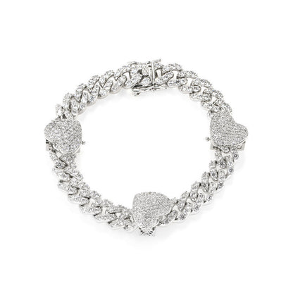 Cavigliera cuore zircone