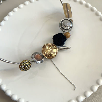 Collana intrecciata cuore vintage