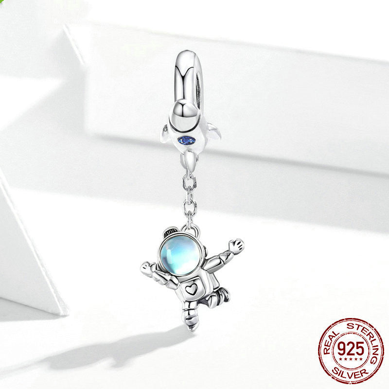 Charm astronauta argento