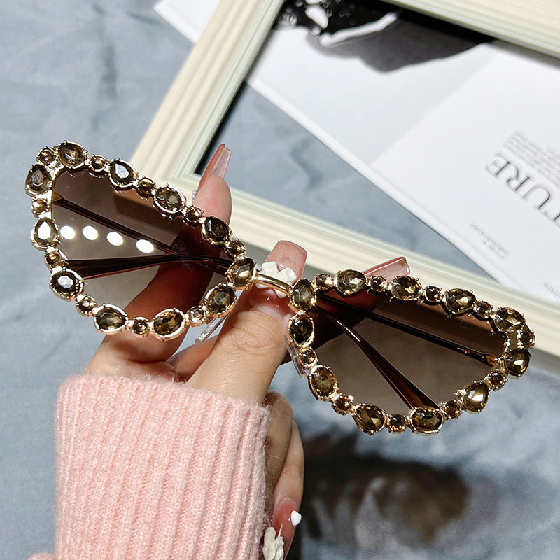 Occhiali cat-eye donna con strass