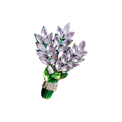 Spilla lavanda e strass