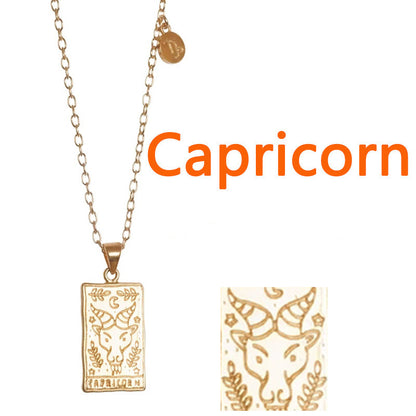 Collana zodiacale con targhetta