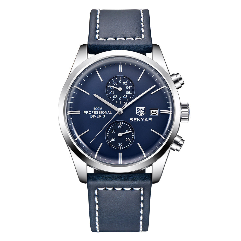 Orologio da uomo multifunzione impermeabile al quarzo