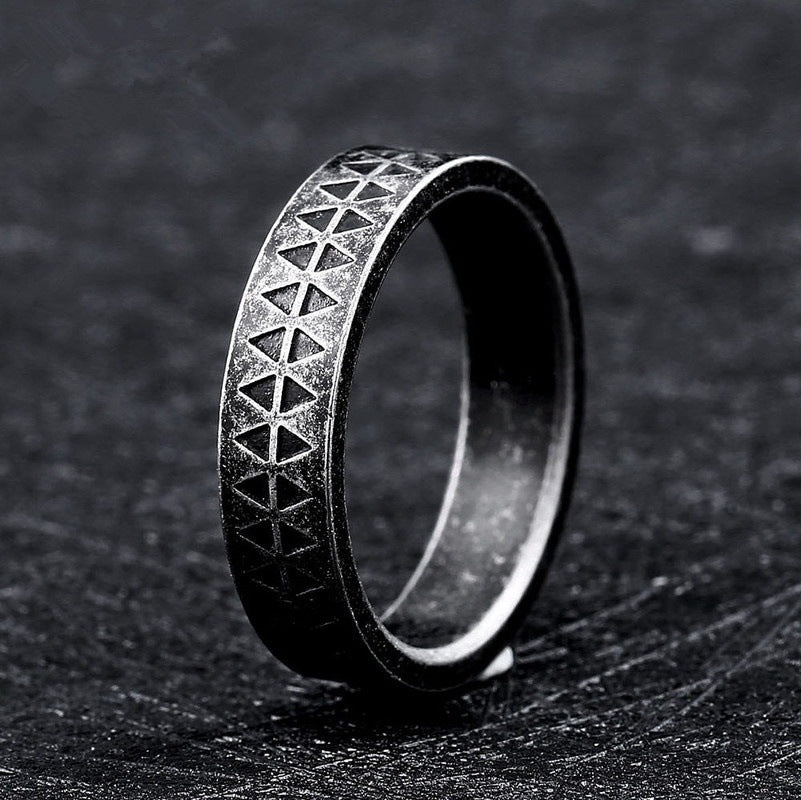 Anello uomo punk-gotico acciaio inox