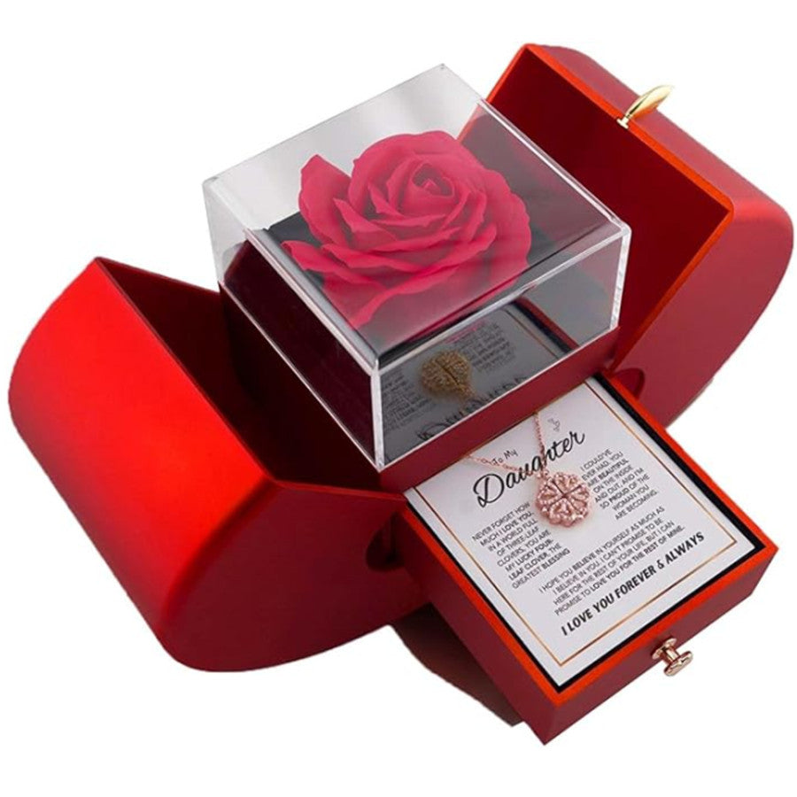 Collana Cuore Quadrifoglio Zircone