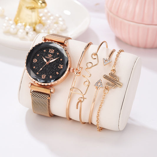 Orologio donna cielo stellato numeri romani magnetico