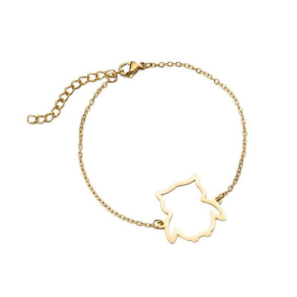 Bracciale con Pendente Gufo Traforato