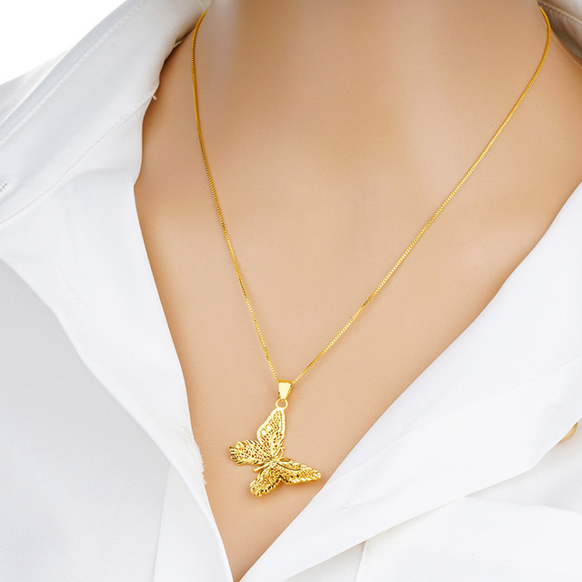 Collana farfalla argento a catena e ciondolo