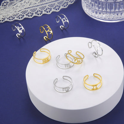 Anello segni zodiacali titanio