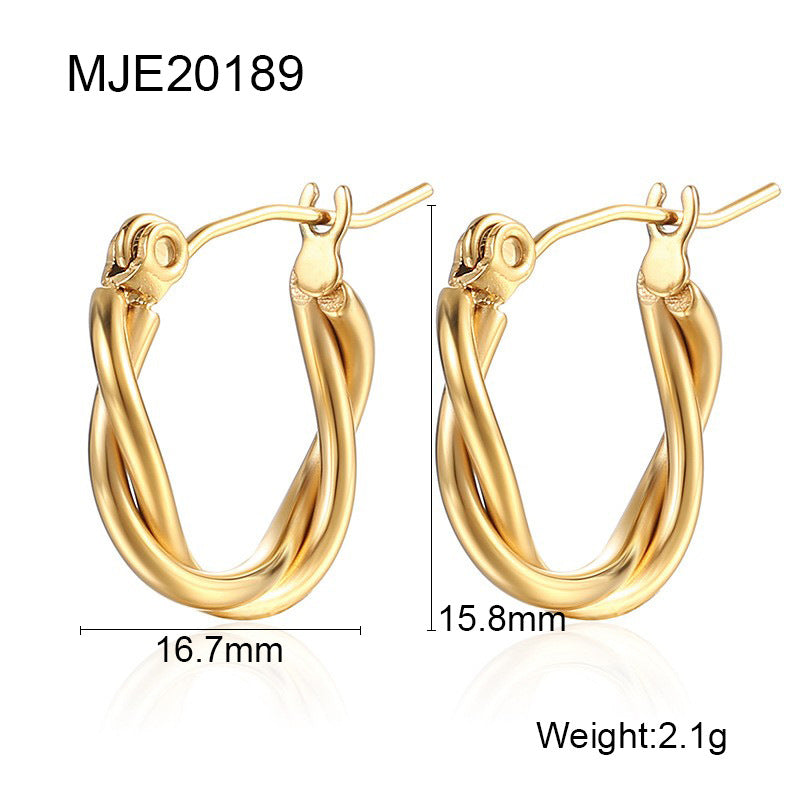 Orecchini twist placcati oro