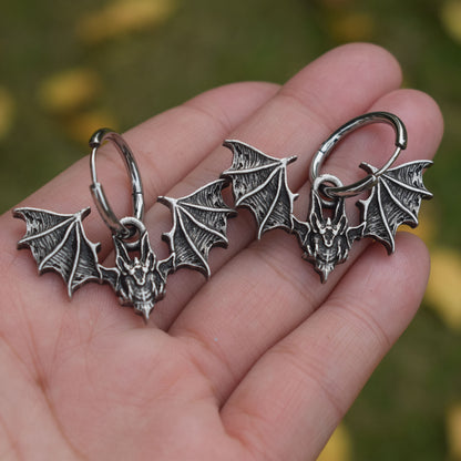 Orecchini pipistrello gotico Halloween