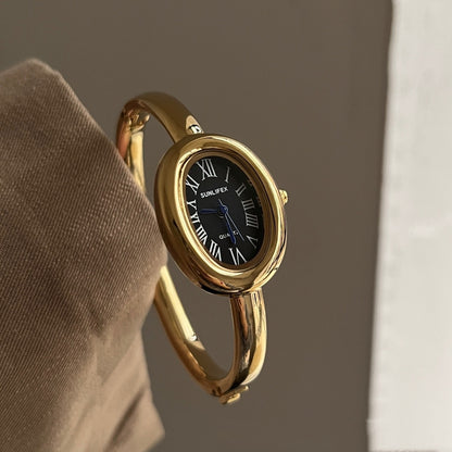 Orologio numeri romani da donna ovale