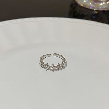 Anello farfalla zircone regolabile da donna