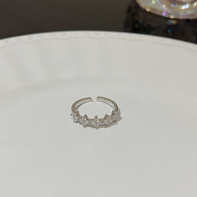 Anello farfalla zircone regolabile da donna