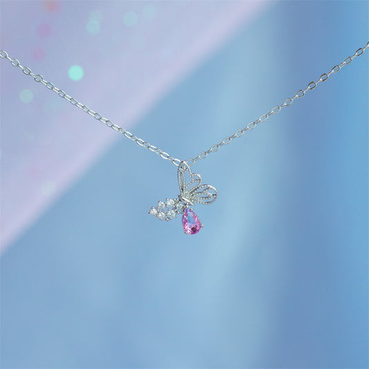 Collana farfalla zircone traforata