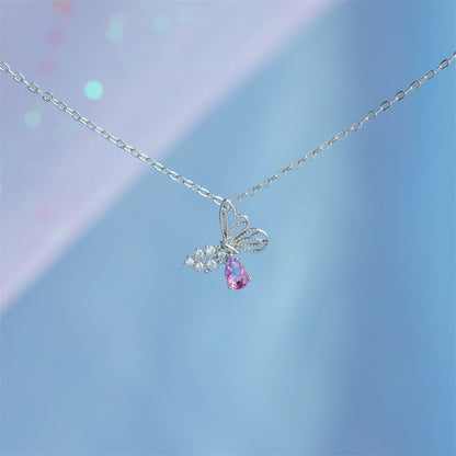 Collana farfalla zircone traforata